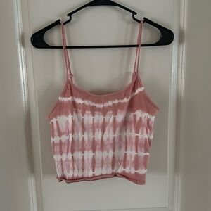 American Eagle Pink & White tank top